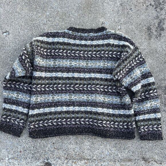 Vintage 90s Y2K Fair Isle Knit Boxy Sweater - Picture 5 of 6